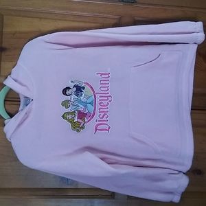Disneyland Resort Pink Princess Fleece Hoodie with Front Pockets Size Medium